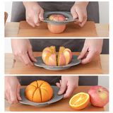 3-in-1 Multi-Fruit Slicer Set, Apple, Mango, and Tomato Cutter, Stackable Vegetable Cutting Kitchen Tool—Green