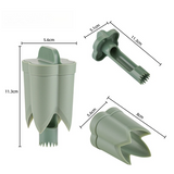 Dual-Size Bell Pepper Corer, ABS Plastic Chili Seed Remover, Household Vegetable Prep Tool—Green