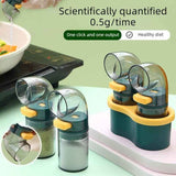 0.5g Quantitative Press Salt Shaker, Single Moisture Proof Plastic Seasoning Container for Kitchen
