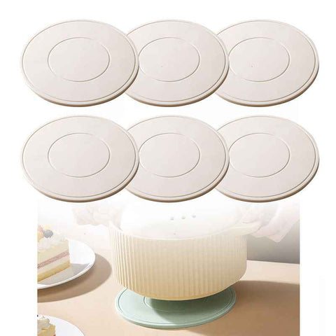 Food-Grade Silicone Heat-Resistant Trivet, 16cm Non-Slip Table Mat, Snowflake Hollow Hot Pot Coaster—White