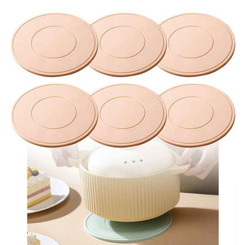 Food-Grade Silicone Heat-Resistant Trivet, 16cm Non-Slip Table Mat, Snowflake Hollow Hot Pot Coaster—Pink