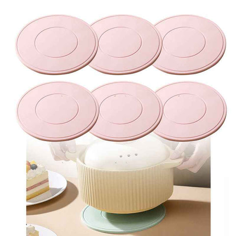 Food-Grade Silicone Heat-Resistant Trivet, 16cm Non-Slip Table Mat, Snowflake Hollow Hot Pot Coaster - Red