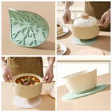Food-Grade Silicone Heat-Resistant Trivet, 16cm Non-Slip Table Mat, Snowflake Hollow Hot Pot Coaster—Yellow
