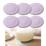 Food-Grade Silicone Heat-Resistant Trivet, 16cm Non-Slip Table Mat, Snowflake Hollow Hot Pot Coaster—Purple