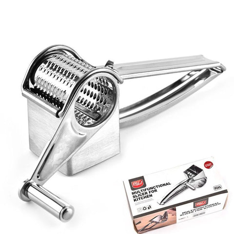 Stainless Steel Rotary Cheese Grater, Multi-Purpose Hand Crank Vegetable Ginger Shredder, Kitchen Tool In Australia - Darrahopens