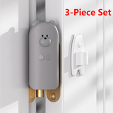 Cute Bear Door Pinch Guard, Baby Safety Door Stopper, No-Drill Door Clip, 3-Pack—Gray In Australia - Darrahopens