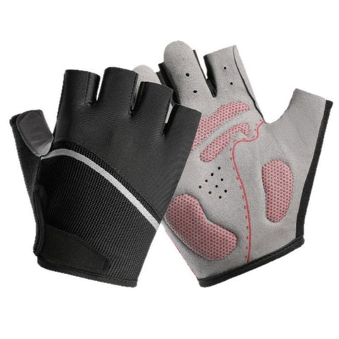 Black Size XL - One Pair - Breathable Mesh Half-Finger Sports Gloves, Non-Slip Silicone Shock-Absorbing Gloves for Cycling and Fitness In Australia - Darrahopens