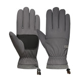 Winter Fleece-Lined Touchscreen Gloves, Windproof, Water-Resistant, Anti-Slip Thermal Gloves for Cycling and Driving, Unisex, One Pair—Gray (One Size Fits All) In Australia - Darrahopens