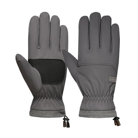 Winter Fleece-Lined Touchscreen Gloves, Windproof, Water-Resistant, Anti-Slip Thermal Gloves for Cycling and Driving, Unisex, One Pair—Gray (One Size Fits All) In Australia - Darrahopens