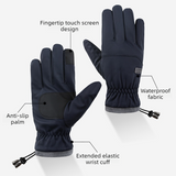 Winter Fleece-Lined Touchscreen Gloves, Windproof, Water-Resistant, Anti-Slip Thermal Gloves for Cycling and Driving, Unisex, One Pair—Blue (One Size Fits All) In Australia - Darrahopens