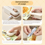 Magnetic Mini Rechargeable Sealer, 2-in-1 Portable Plastic Food Bag Sealing & Cutting Machine—Green In Australia - Darrahopens