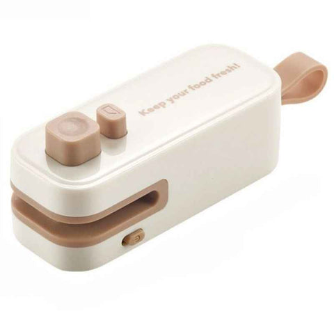 Magnetic Mini Rechargeable Sealer, 2-in-1 Portable Plastic Food Bag Sealing & Cutting Machine—White In Australia - Darrahopens