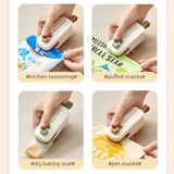Magnetic Mini Rechargeable Sealer, 2-in-1 Portable Plastic Food Bag Sealing & Cutting Machine—White