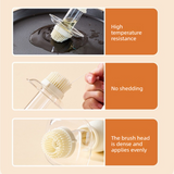 Integrated Oil Storage Silicone Oil Brush Bottle, Food-Grade Heat-Resistant Oil Dispensing Brush for Baking, BBQ—Yellow