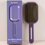 3D Air Cushion Hair Brush, Multi-function Scalp Massage Detangler Comb for Home Hair Styling—Dark Purple In Australia - Darrahopens