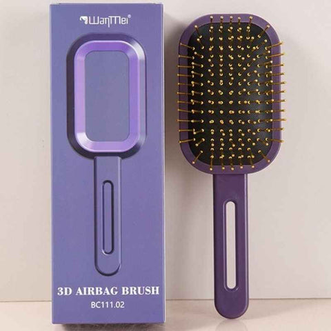3D Air Cushion Hair Brush, Multi-function Scalp Massage Detangler Comb for Home Hair Styling—Dark Purple In Australia - Darrahopens
