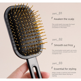 3D Air Cushion Hair Brush, Multi-function Scalp Massage Detangler Comb for Home Hair Styling—Dark Purple In Australia - Darrahopens