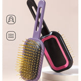 3D Air Cushion Hair Brush, Multi-function Scalp Massage Detangler Comb for Home Hair Styling—Dark Purple