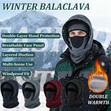 Fleece-Lined Winter Balaclava, Windproof and Breathable Face & Neck Warmer for Cycling and Outdoor Sports - Black In Australia - Darrahopens