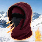 Fleece-Lined Winter Balaclava, Windproof and Breathable Face & Neck Warmer for Cycling and Outdoor Sports - Red In Australia - Darrahopens