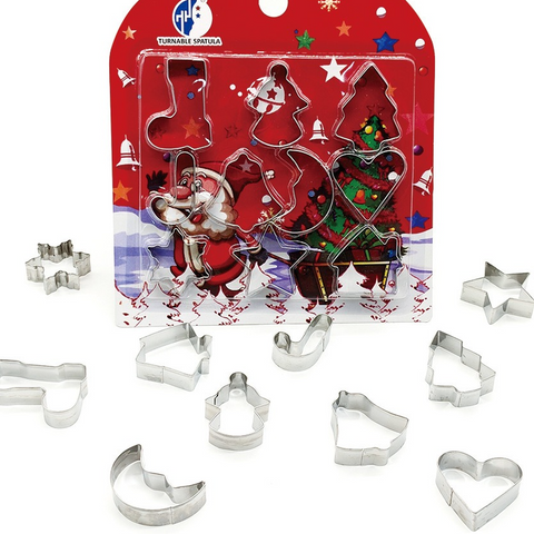 Stainless Steel Cookie Cutter Sets, DIY Press Baking Molds for Homemade Cookies & Pastries—Christmas Shapes, 10-Piece Set In Australia - Darrahopens