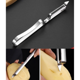 Stainless Steel Multi-function Peeler 3 Pcs Set, Fruit Vegetable Slicer Shaver & Tweezers Kitchen Tool Kit In Australia - Darrahopens