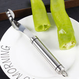 Stainless Steel Pepper Corer, Household Seed Remover Tool for Green Pepper, Bell Pepper & Bitter Melon