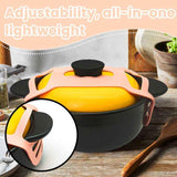 Silicone Pot Lid Fastening Strap, Portable Anti-Spill Lid Holder Strap for Casseroles and Stew Pots—Black In Australia - Darrahopens