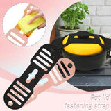 Silicone Pot Lid Fastening Strap, Portable Anti-Spill Lid Holder Strap for Casseroles and Stew Pots—Black In Australia - Darrahopens