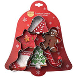 Stainless Steel Christmas Cookie Cutter 6-Piece Set, Holiday DIY Baking Molds for Cookies & Fondant—Bell In Australia - Darrahopens
