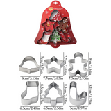 Stainless Steel Christmas Cookie Cutter 6-Piece Set, Holiday DIY Baking Molds for Cookies & Fondant—Bell In Australia - Darrahopens