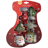 Stainless Steel Christmas Cookie Cutter 6-Piece Set, Holiday DIY Baking Molds for Cookies & Fondant—Christmas Stocking In Australia - Darrahopens