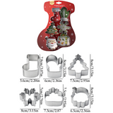 Stainless Steel Christmas Cookie Cutter 6-Piece Set, Holiday DIY Baking Molds for Cookies & Fondant—Christmas Stocking In Australia - Darrahopens