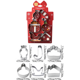 Stainless Steel Christmas Cookie Cutter 6-Piece Set, Holiday DIY Baking Molds for Cookies & Fondant—Gift Box In Australia - Darrahopens