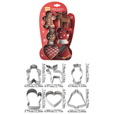 Stainless Steel Christmas Cookie Cutter 6-Piece Set, Holiday DIY Baking Molds for Cookies & Fondant—Christmas Gloves In Australia - Darrahopens