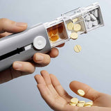 Slide-out 3-Compartment Portable Pill Case, Travel Transparent Separate Grid Medicine Storage Box—Gray
