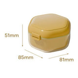 3-Layer Drainable Retainer Storage Case, Portable Invisible Braces & Denture Soaking Cleaning Box - Green