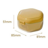 3-Layer Drainable Retainer Storage Case, Portable Invisible Braces & Denture Soaking Cleaning Box - Orange In Australia - Darrahopens