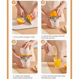 Wheat Straw Portable Manual Juicer, Mini Hand Press Fruit Squeezer for Oranges, Lemons, and Pomegranates—Beige In Australia - Darrahopens