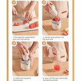 Wheat Straw Portable Manual Juicer, Mini Hand Press Fruit Squeezer for Oranges, Lemons, and Pomegranates—Beige In Australia - Darrahopens