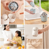 Wheat Straw Portable Manual Juicer, Mini Hand Press Fruit Squeezer for Oranges, Lemons, and Pomegranates—Beige In Australia - Darrahopens