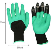 1 Pair of Garden Gloves with Claws, Non-Slip Protective Work Gloves for Planting, Digging, and Weeding—Green