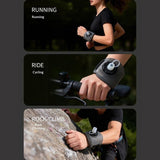 Silicone Wrist-Worn Sports Water Bottle, 200ml Portable Soft Water Cup for Cycling, Running, and Hiking—Black