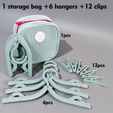 Portable Foldable Travel Clothes Hanger Set, Includes Clips, Clothes Rack With Storage Bag For Business Trips and Home Use—Blue In Australia - Darrahopens