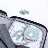 Portable Foldable Travel Clothes Hanger Set, Clothes Rack With Storage Bag For Business Trips and Home Use—Gray