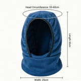 Fleece-Lined Thermal Balaclava, Windproof Face & Neck Cover Hat for Skiing, Cycling, and Outdoor Sports—Blue