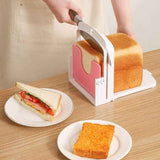 Adjustable-Thickness Bread Slicer, Toast Cutting Rack, DIY Baking Tool for Sandwiches—White In Australia - Darrahopens
