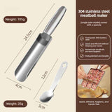 304 Stainless Steel Meatball Maker,  Paste Rice Ball Mold with Scoop for the Kitchen—Single Tube In Australia - Darrahopens