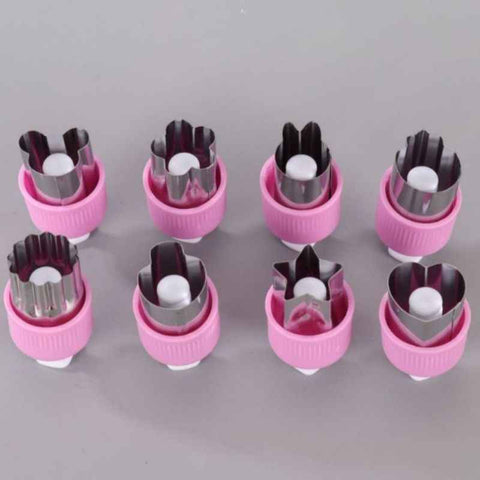 Hand Press Fruit and Vegetable Cookie Cutter 8-Piece Set, Food Shape Molds—Purple In Australia - Darrahopens