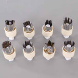 Hand Press Fruit and Vegetable Cookie Cutter 8-Piece Set, Food Shape Molds—White In Australia - Darrahopens